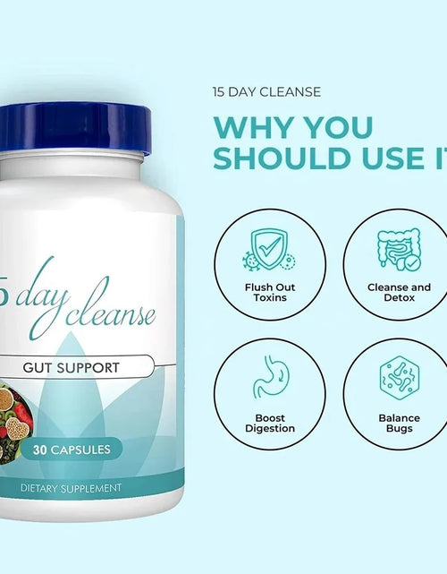 Load image into Gallery viewer, Gut Health Supplements - Improve Digestive Comfort 15 Day Cleanse Detox Gut & Colon Support Capsules
