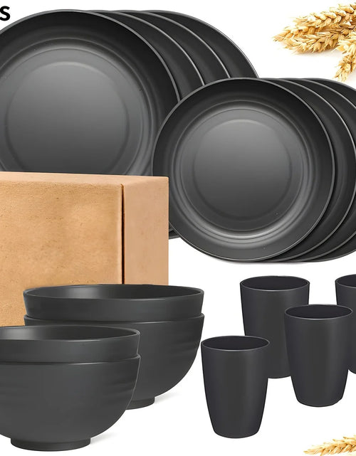 Load image into Gallery viewer, 16/32pcs Tableware Set, Include Plates, Bowls Cups For Home Family Day Camping Picnic Party, Kitchen Supplies
