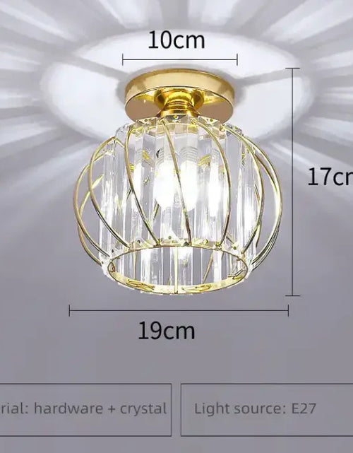 Load image into Gallery viewer, Luxury Hallway Corridor Lamp Lighting Fixtures Crystal Ceiling Lamp Flush Mount Modern Design Crystal Chandelier