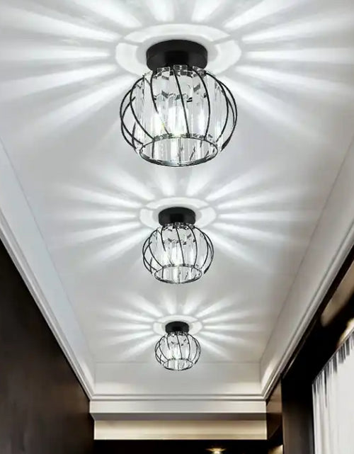 Load image into Gallery viewer, Luxury Hallway Corridor Lamp Lighting Fixtures Crystal Ceiling Lamp Flush Mount Modern Design Crystal Chandelier