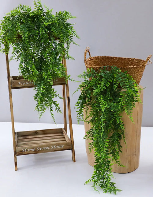Load image into Gallery viewer, 90cm Persian fern Leaves Vines Home Room Decor Hanging Artificial Plant Plastic Leaf Grass Wall Balcony Decoration