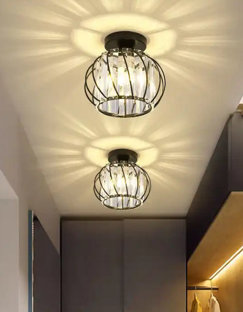 Load image into Gallery viewer, Luxury Hallway Corridor Lamp Lighting Fixtures Crystal Ceiling Lamp Flush Mount Modern Design Crystal Chandelier