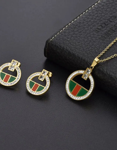 Load image into Gallery viewer, New Fashion Stainless Steel Women Female Charm Crystal Jewelry