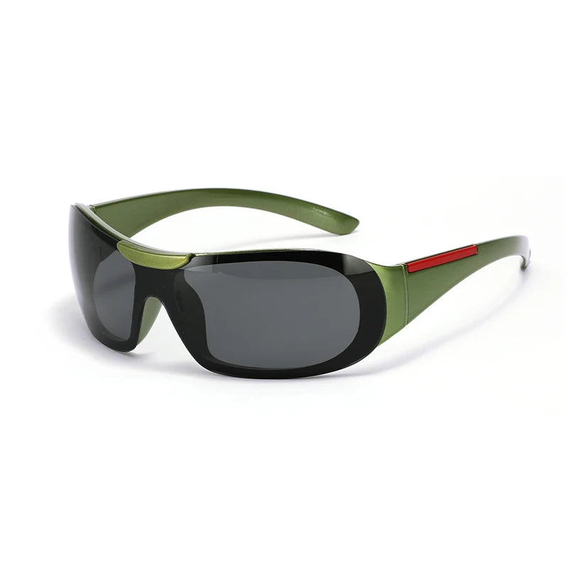 Vintage Large Frame Sunglasses for Women Fashion One Piece Y2K Sun Glasses Female Trending Shades UV400