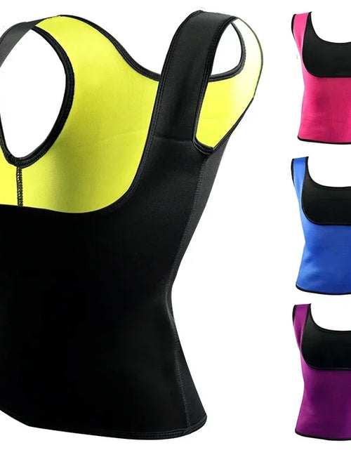 Load image into Gallery viewer, Plus Size Women's Neoprene Sauna Sweat Waist Trainer Corset Tank Top Vest Sport Workout Slimming Shaper S-6XL Fitness Clothing