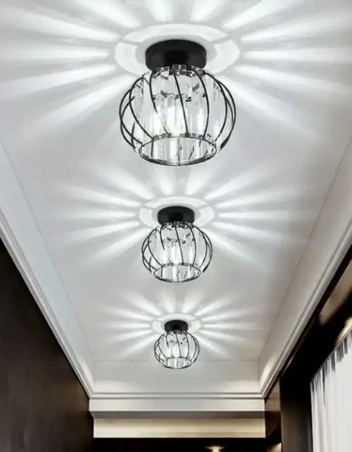 Load image into Gallery viewer, Luxury Hallway Corridor Lamp Lighting Fixtures Crystal Ceiling Lamp Flush Mount Modern Design Crystal Chandelier