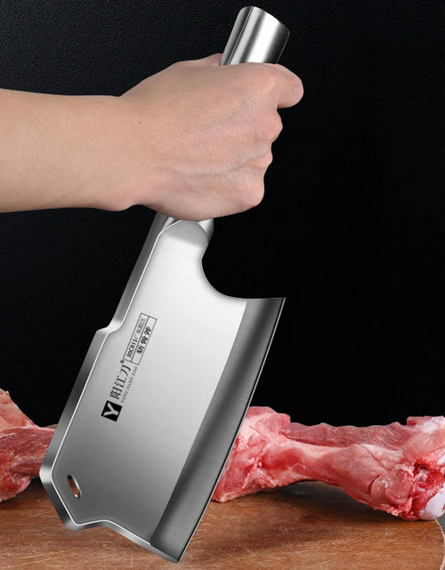 Load image into Gallery viewer, Forged Bone Cutting Knife Stainless Steel Special Kitchen Knife for Bone Chopping Short Blade Handle Length 14cm