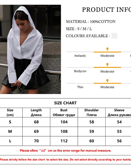 Load image into Gallery viewer, Fashion Loose White Cotton Women's Shirt 2025 Elegant Hooded Long Sleeve Blouses