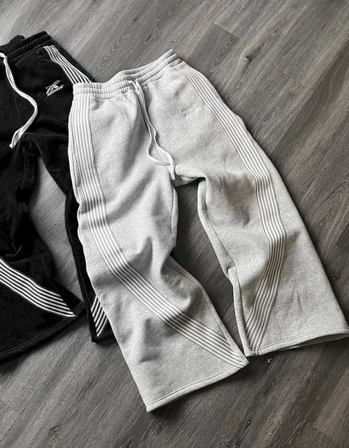 Load image into Gallery viewer, Embroidered Gray Casual  Men's  Premium Jogging Drawstring Sweatpants
