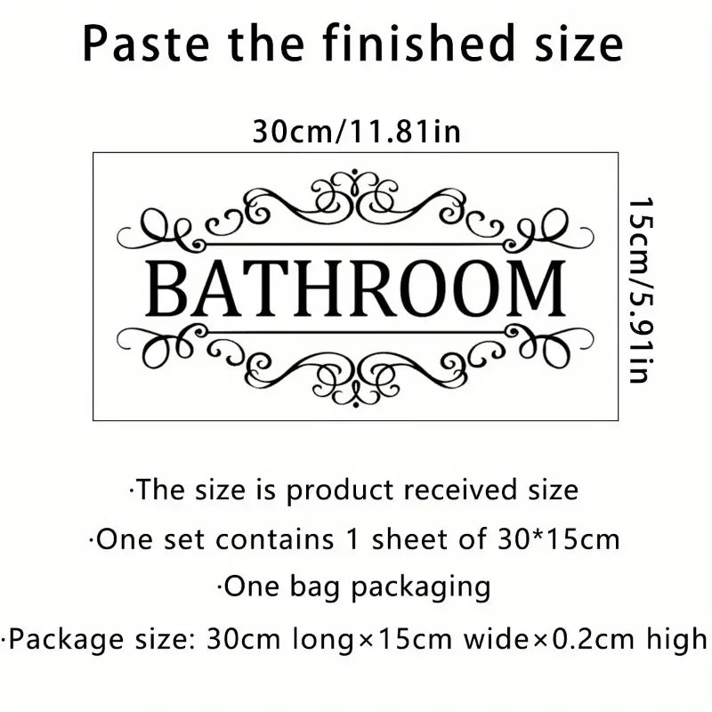 Waterproof Bathroom Wall Sticker PVC Home Art Room Decor Wall Door Stickers Bathroom Decoration Decal Home Supplies