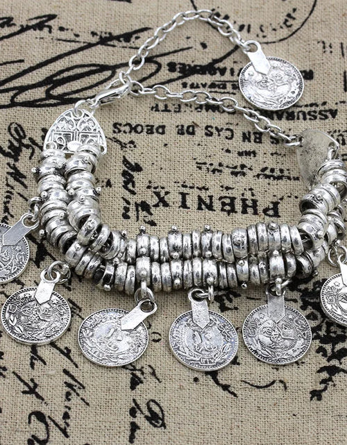 Load image into Gallery viewer, Bohemia Silver Color  Coin India Women's Anklet Chain