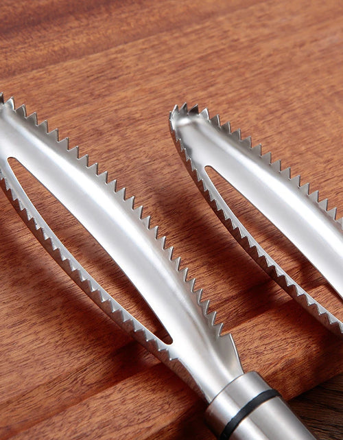 Load image into Gallery viewer, Stainless Steel Fish Scales Scraper Grater Eco-Friendly Kitchen Tool for Fast Cleaning And Bone Tweezers Seafood Gadget