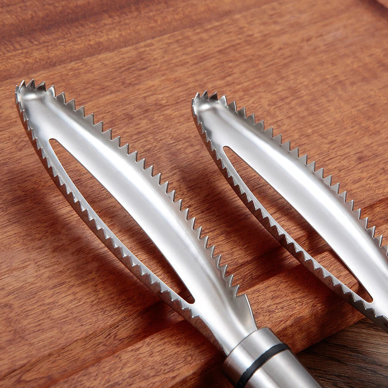 Stainless Steel Fish Scales Scraper Grater Eco-Friendly Kitchen Tool for Fast Cleaning And Bone Tweezers Seafood Gadget