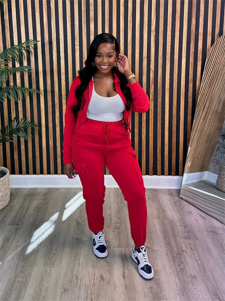 Two Piece Outfits for Women Sport Suit Matching Tracksuit Casual Top and Pants Sets