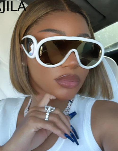 Load image into Gallery viewer, Oversized Wave Mask One-Piece Sunglasses Women Y2K Punk Sports Sun Glasses 2025