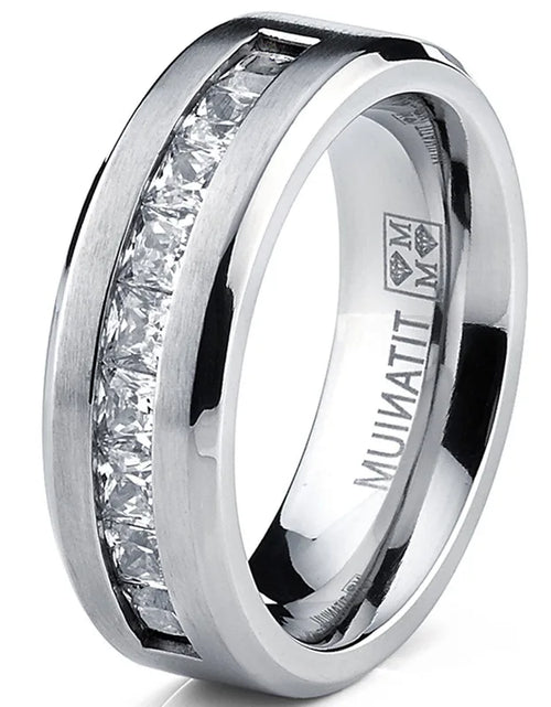 Load image into Gallery viewer, Hot Selling Silver Stainless Steel Rings For Men Square  Ring Jewelry Accessories Wholesale Size 7-13