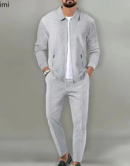 Load image into Gallery viewer, 2025 Men's Casual Waffle Two Piece Pants Sets Loose