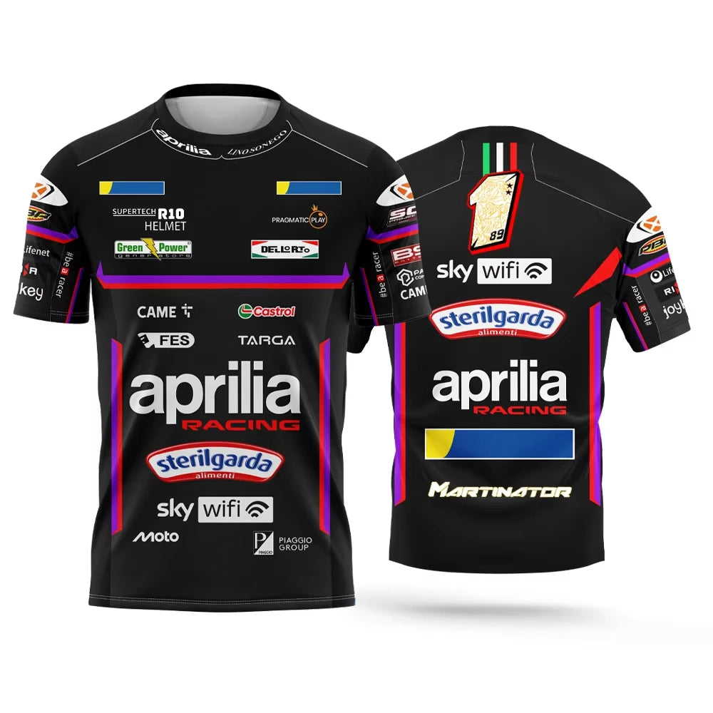 2025  Racing No.1 rider Jorge Martin Fan casual sports T-shirt men's new motorcycle racing enthusiast top 6XL