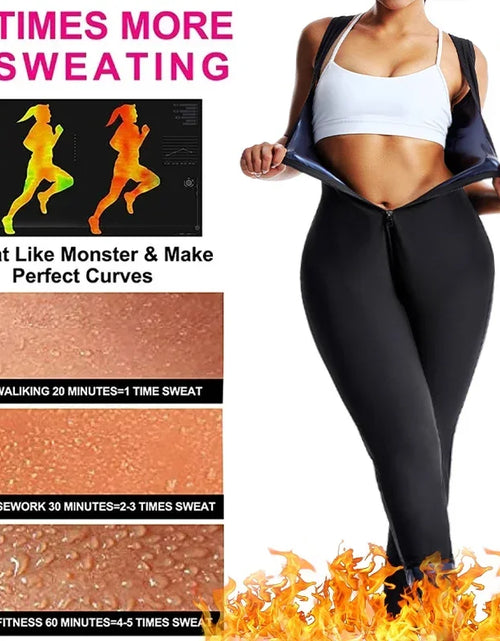 Load image into Gallery viewer, Sweating Jumpsuits Women Body Shaper Sauna Suit Waist Trainer Sauna Jumpsuit Workout Sweat Suit
