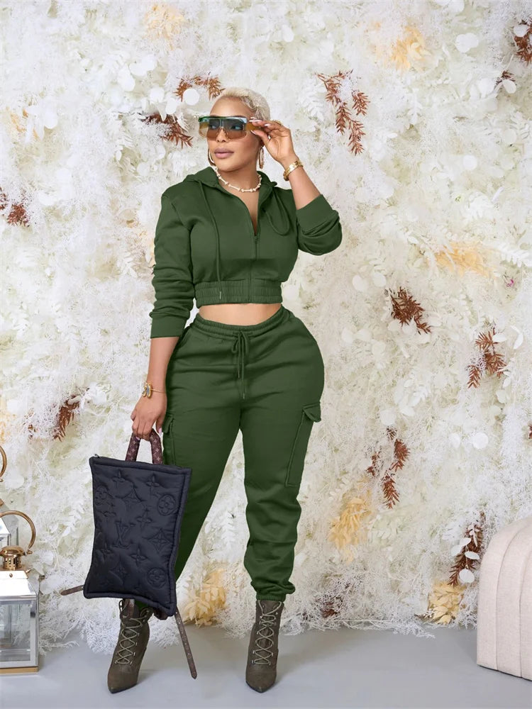 Two Piece Outfits for Women Sport Suit Matching Tracksuit Casual Top and Pants Sets