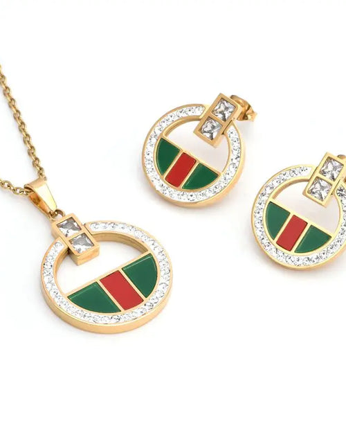 Load image into Gallery viewer, New Fashion Stainless Steel Women Female Charm Crystal Jewelry