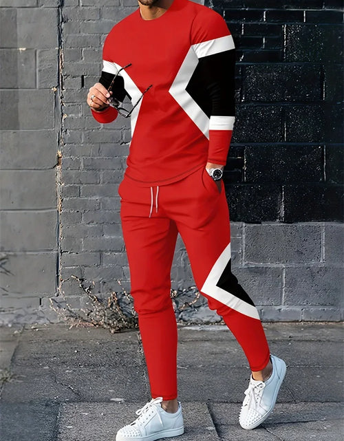 Load image into Gallery viewer, Spring Men's Long Sleeve Pant Sets  Printed Men's Set Everyday Fashion in Multiple color Variations