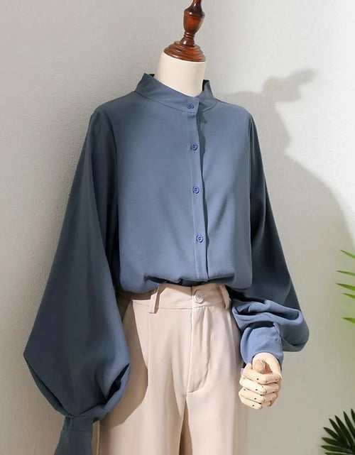Load image into Gallery viewer, Woman Spring Autumn Style Blouses Shirt Lady Long Lantern Sleeve