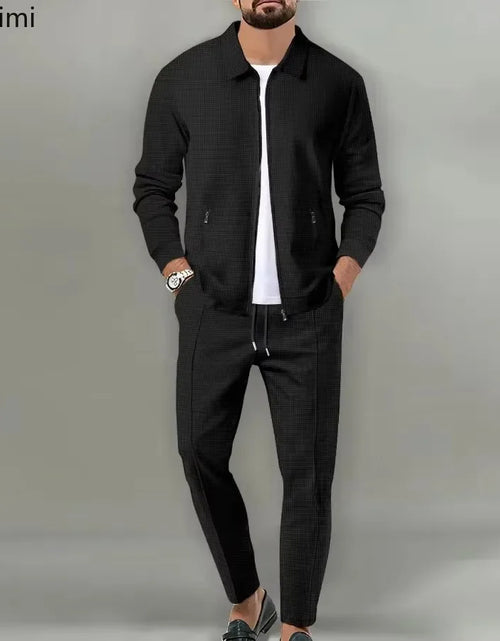 Load image into Gallery viewer, 2025 Men's Casual Waffle Two Piece Pants Sets Loose