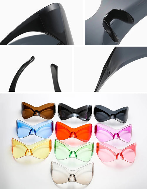 Load image into Gallery viewer, New Oversized Y2K Punk Rimless Sunglasses Women Men Brand Designer