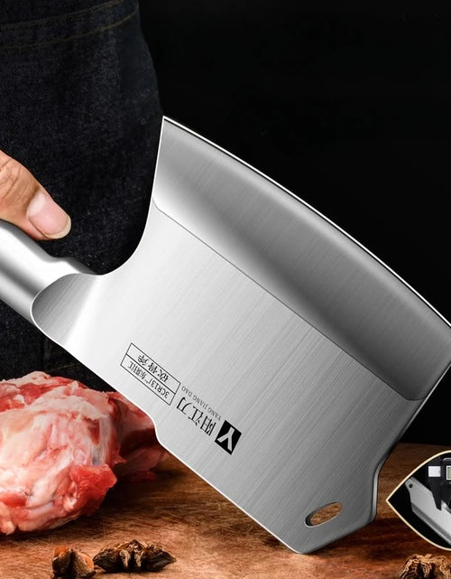 Load image into Gallery viewer, Forged Bone Cutting Knife Stainless Steel Special Kitchen Knife for Bone Chopping Short Blade Handle Length 14cm