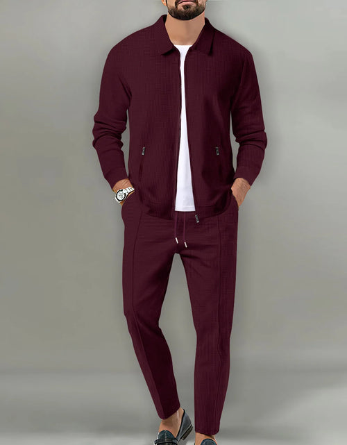 Load image into Gallery viewer, 2025 Men's Casual Waffle Two Piece Pants Sets Loose
