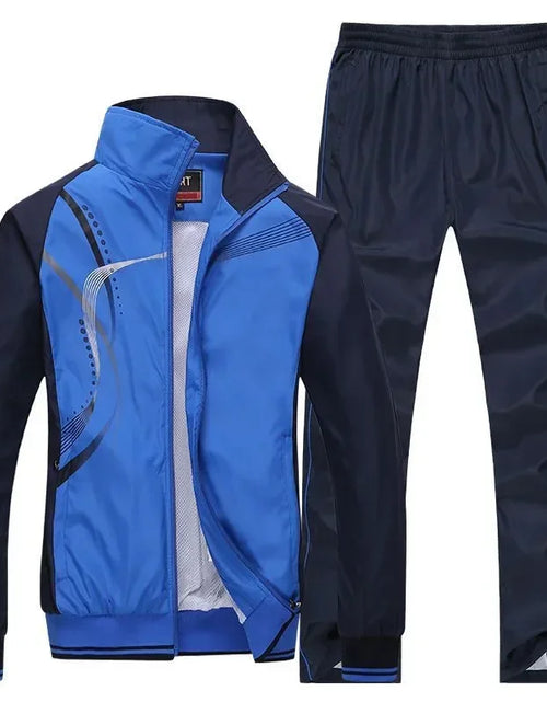 Load image into Gallery viewer, Men Sportswear New Spring Tracksuit 2 Piece Sets Sports  Fashion  Clothing Size L-5XL