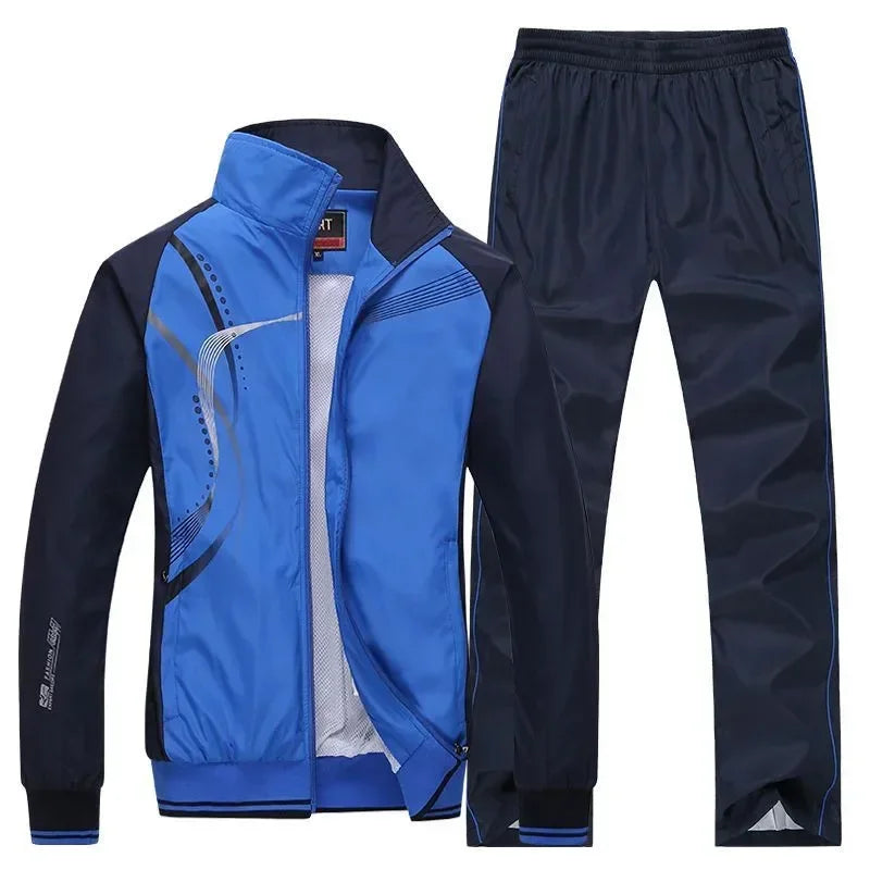 Men Sportswear New Spring Tracksuit 2 Piece Sets Sports  Fashion  Clothing Size L-5XL