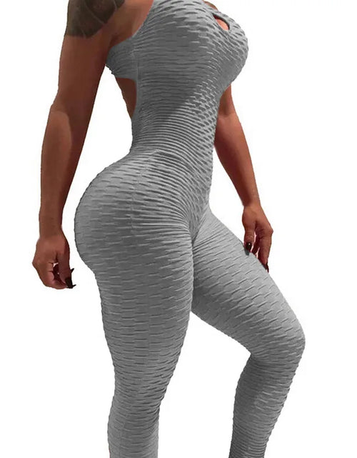 Load image into Gallery viewer, 2025 Sexy Halter Women's Tracksuit Yoga High Waist Play Suit Slim Sport Backless Top Running Sportswear Pants Push Up Jumpsuit