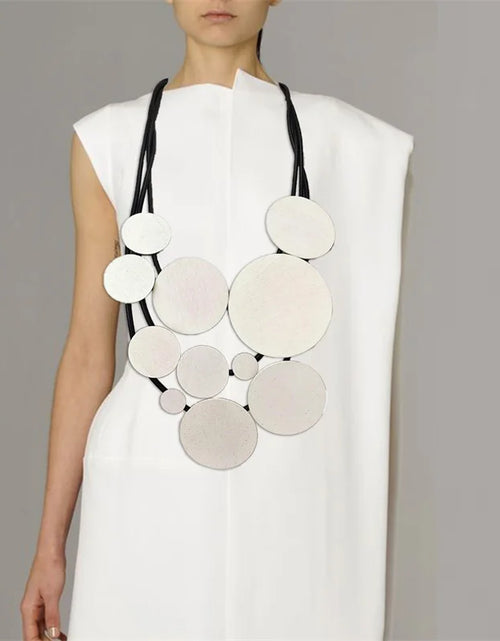 Load image into Gallery viewer, Fashion Jewelry Women Pendant Necklace Bohemian Ethnic Long White Round Piece Accessories
