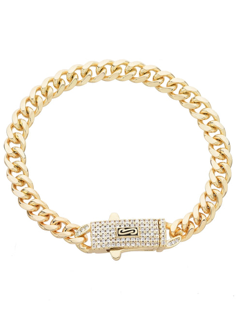 Load image into Gallery viewer, Monaco anklet 6mm Cuban chain women's anklet copper material electroplated 14k gold
