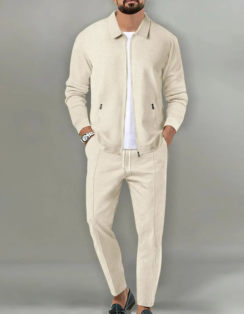 Load image into Gallery viewer, 2025 Men's Casual Waffle Two Piece Pants Sets Loose