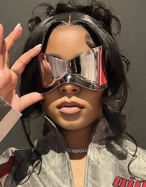 Load image into Gallery viewer, New Oversized Y2K Punk Rimless Sunglasses Women Men Brand Designer