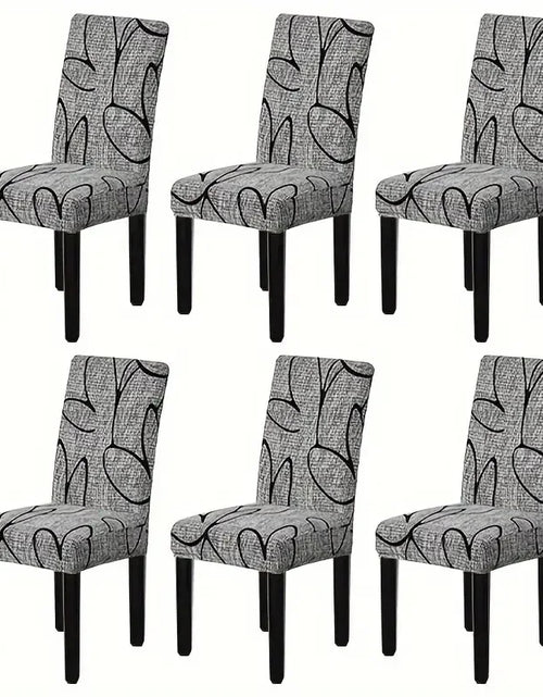 Load image into Gallery viewer, 6Pcs Dining Chair Cover Print Elastic Chair Slipcover Case Stretch Chair Covers