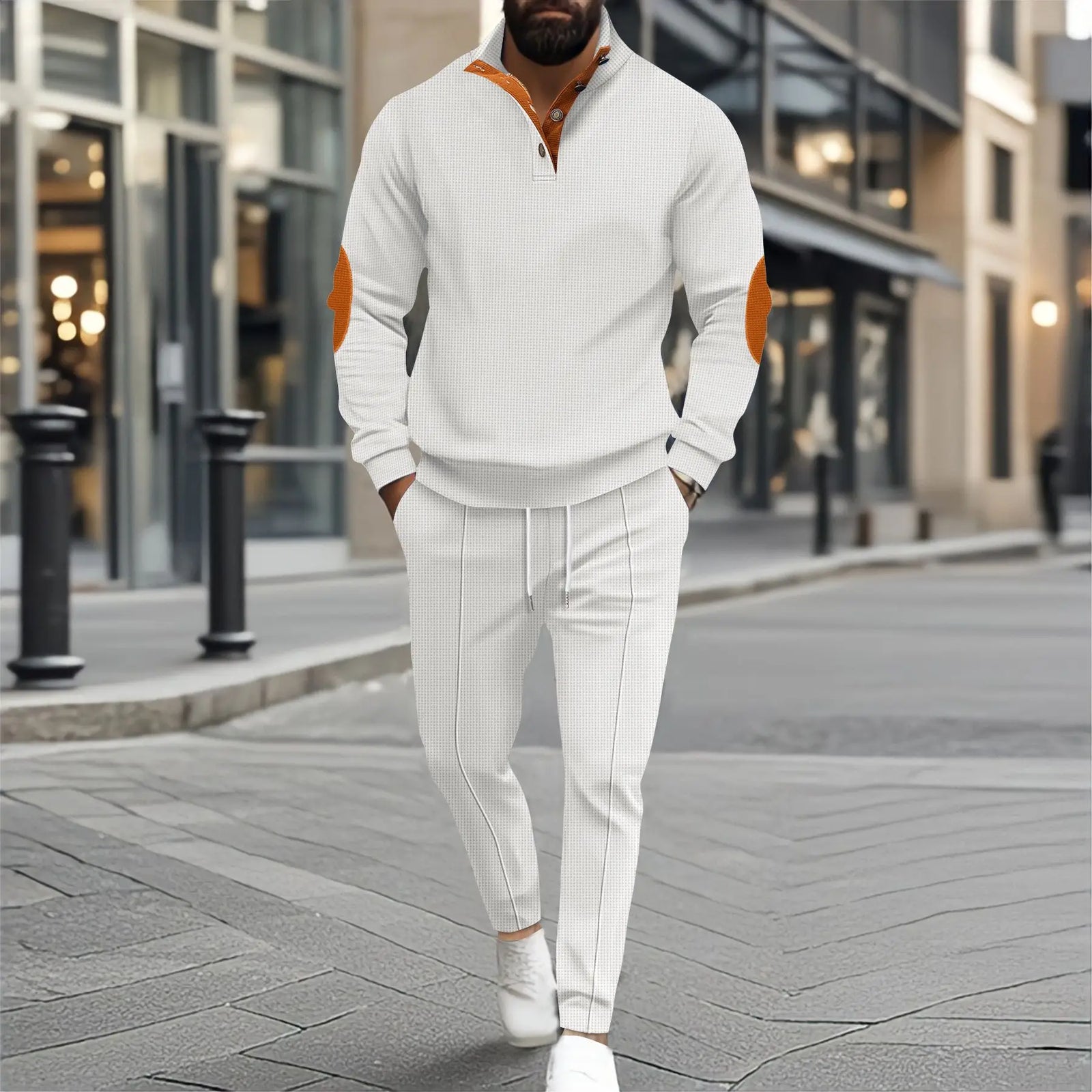 2025 New Trend Sports 2-piece Set Simple Fashion Breathable Casual temperament Men Spring 2-piece