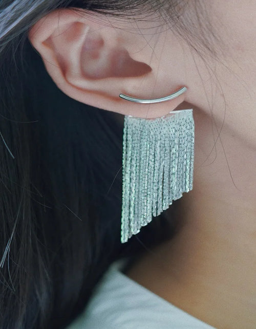 Load image into Gallery viewer, Fashion Dangle Earrings Long Bling Gold Color Tassel Earrings for Women