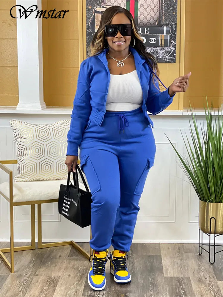 Two Piece Outfits for Women Sport Suit Matching Tracksuit Casual Top and Pants Sets