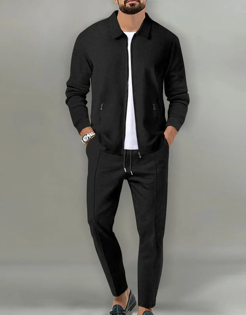 Load image into Gallery viewer, 2025 Men's Casual Waffle Two Piece Pants Sets Loose