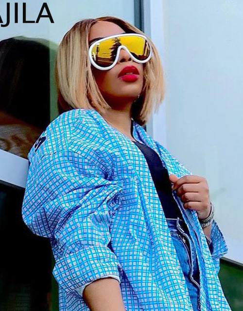 Load image into Gallery viewer, Oversized Wave Mask One-Piece Sunglasses Women Y2K Punk Sports Sun Glasses 2025