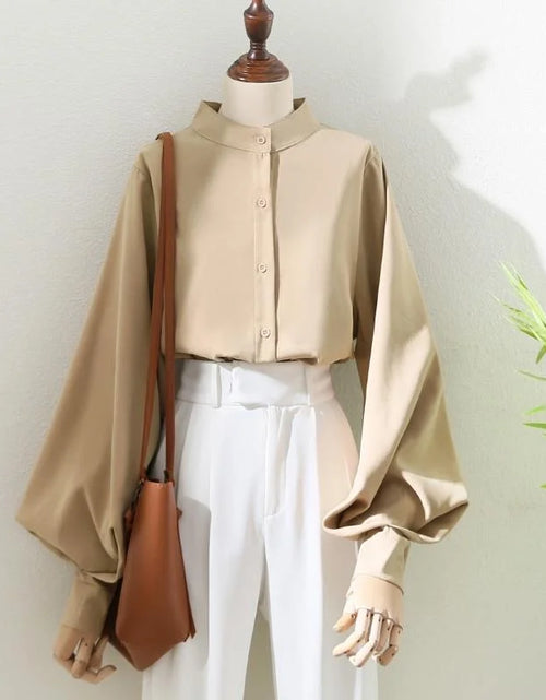 Load image into Gallery viewer, Woman Spring Autumn Style Blouses Shirt Lady Long Lantern Sleeve