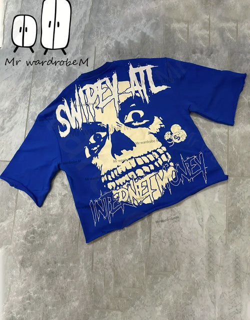 Load image into Gallery viewer, Y2K Style Print Tee Shirt, Tees for Men, 100% Pure Cotton Fabric - Comfortable And Energetic Summer Street Style Short Sleeved T-Shirt, Cool Design Retro Summer  T-Shirt