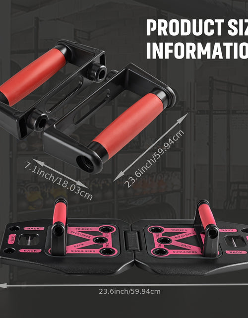 Load image into Gallery viewer, Portable Push Up Board & Resistance Bands for Full Body Workout - Compact, Space-Saving Fitness Gear with Strength Training Tools. Ideal for Home, Travel & Small Spaces