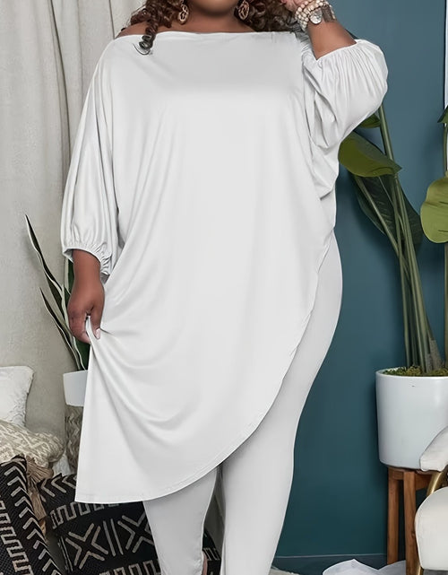 Load image into Gallery viewer, 1pc Plus Size Women's Clothing - Soft, Elastic, Skin-Friendly, Breathable, Simple yet Elegant, Versatile for Leisure, Shopping, Sports, Exercise, Fitness, and More