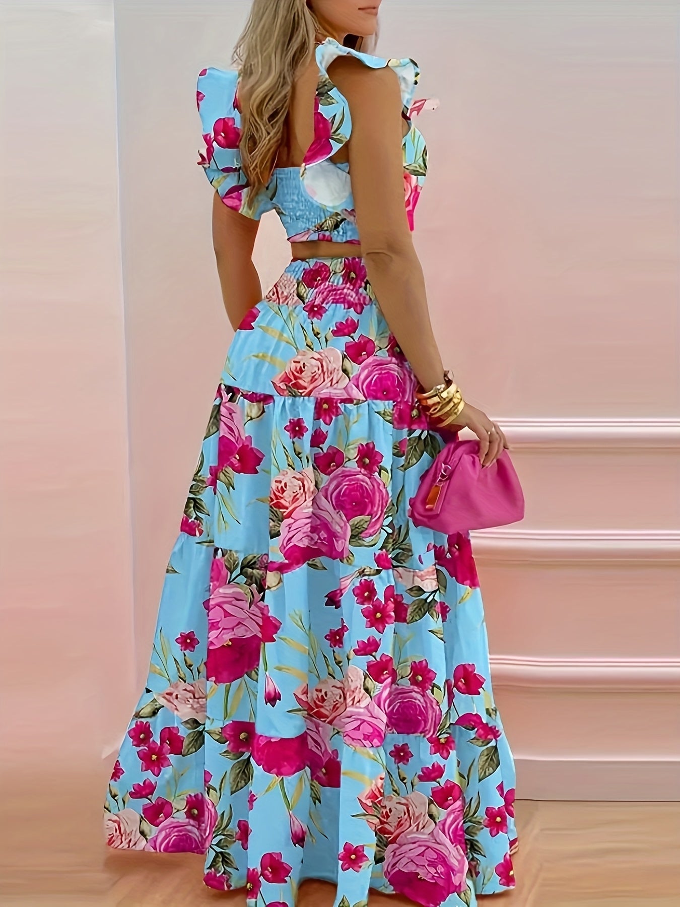 Sexy Printed Top And Skirt Fashion Set, Two-piece Set Summer Ready