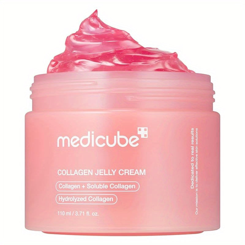 Medicube Collagen Jelly Cream - Hydrating & Firming Face Moisturizer with Niacinamide & Hydrolyzed Collagen, 24-Hour Glow & Lift, Plant-Based Squalane, Unscented, All Skin Types, 3.7 fl oz, Beauty Essentials | Hydrating Moist
